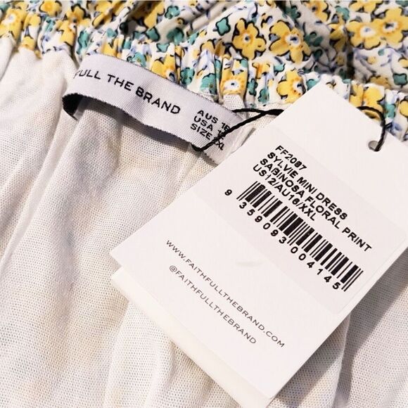 Anthropologie Faithfull The Brand Sylvie Mini Dress Sabinosa Floral Print 12 NWT - Picture 11 of 17